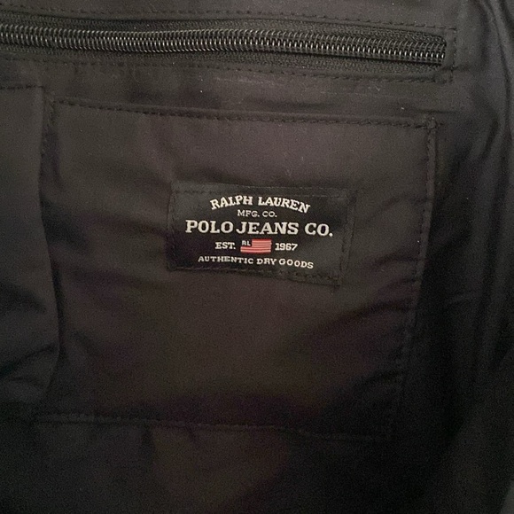 EUC Ralph Lauren navy and cream tote bag - Picture 3 of 5